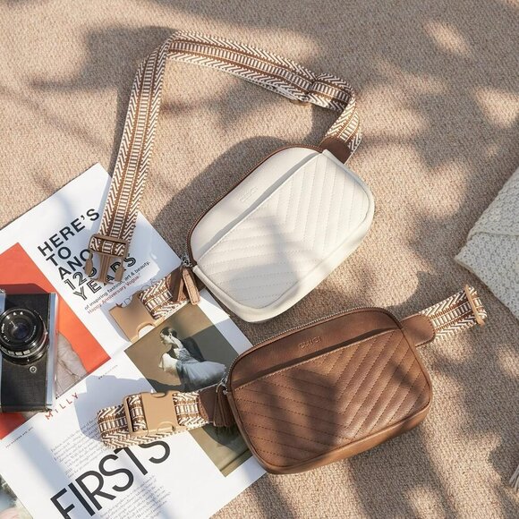 Belt Bag for Women, Mini Everywhere Crossbody Waist Bag Adjustable Strap, Vegan - Picture 7 of 7